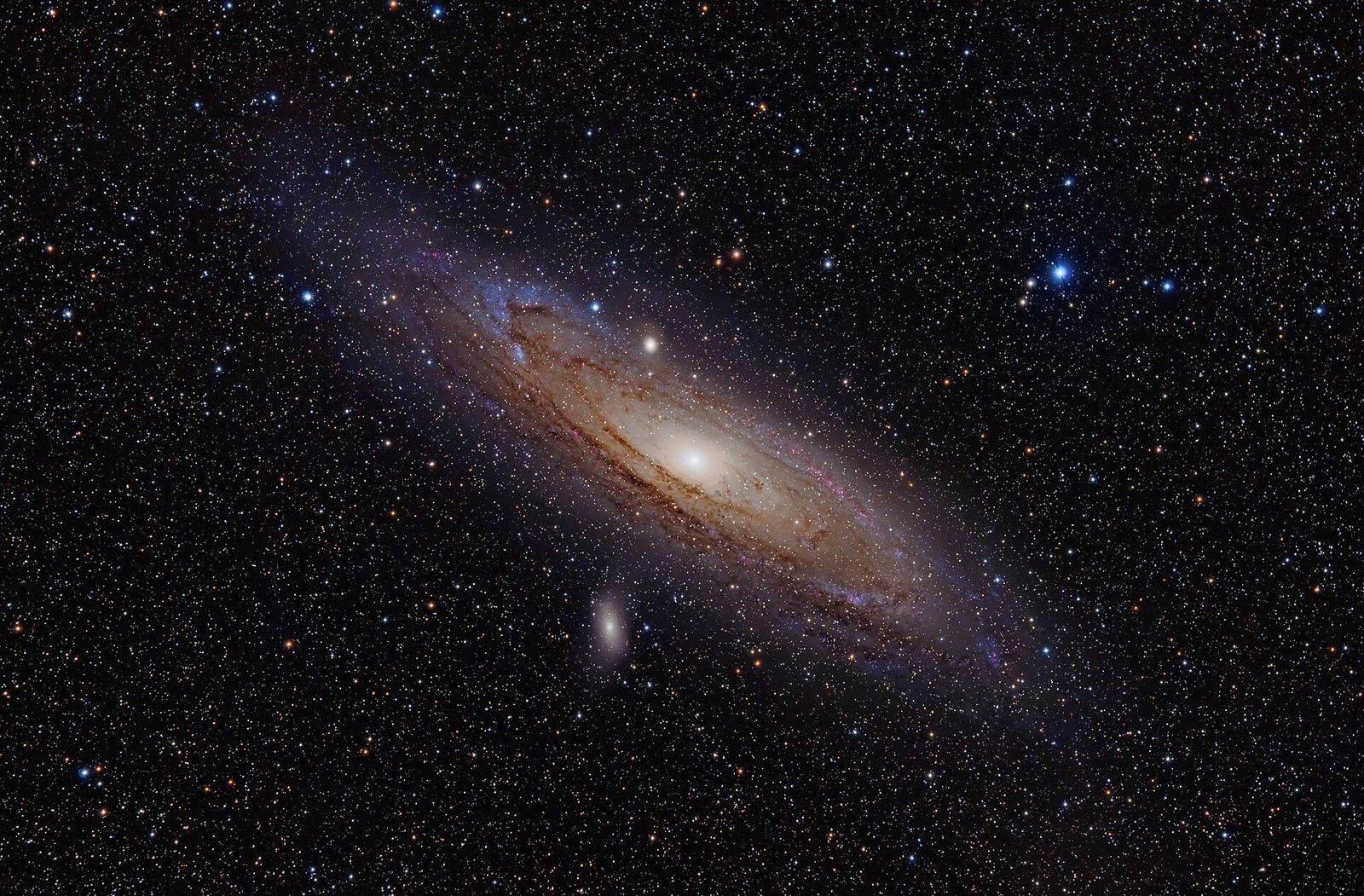 The Andromeda Galaxy — the kind of deep-sky target these telescopes photograph on autopilot