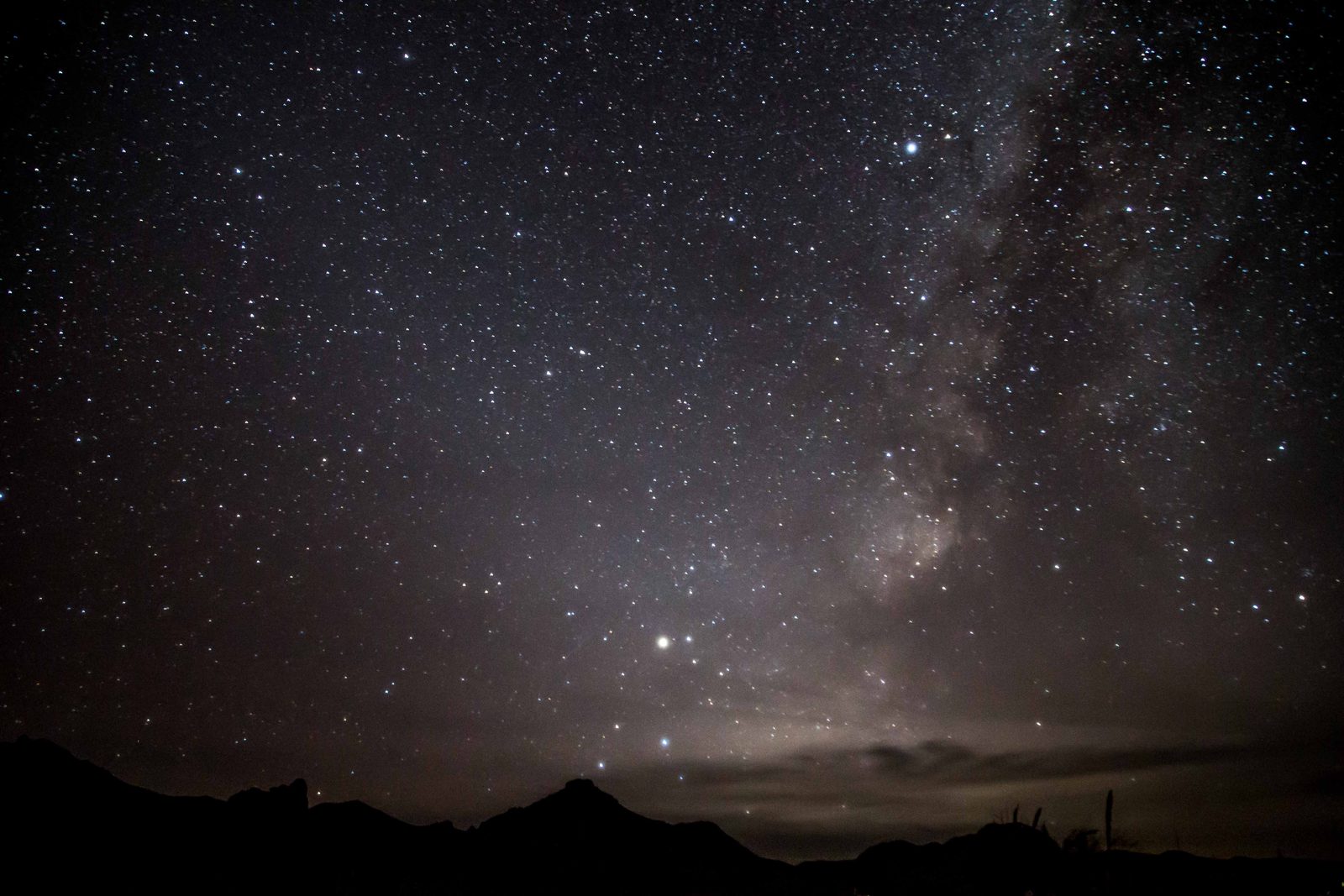 The Milky Way over the Chisos Mountains at Big Bend — the deep sky both of these 8-inch Celestrons are built to find