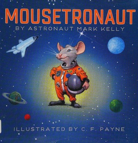 Mousetronaut cover, a mouse in a spacesuit