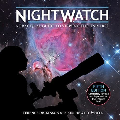 NightWatch cover, an observer at a telescope under a nebula