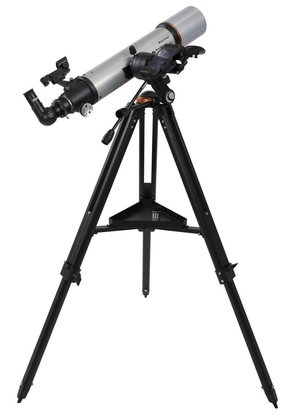 Celestron StarSense Explorer DX 102AZ refractor telescope on its tripod