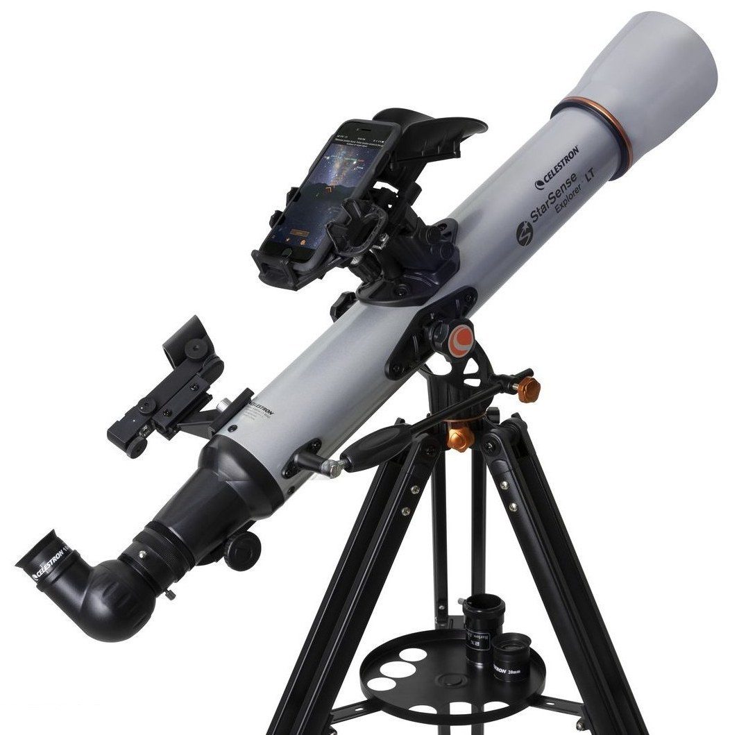 Celestron StarSense Explorer LT 80AZ refractor telescope with smartphone dock