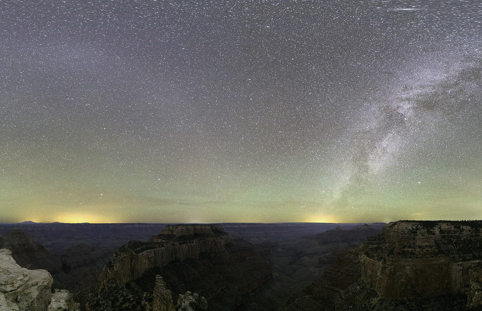 The Milky Way over the North Rim of the Grand Canyon — the mapped sky all three Homestars put on a bedroom ceiling