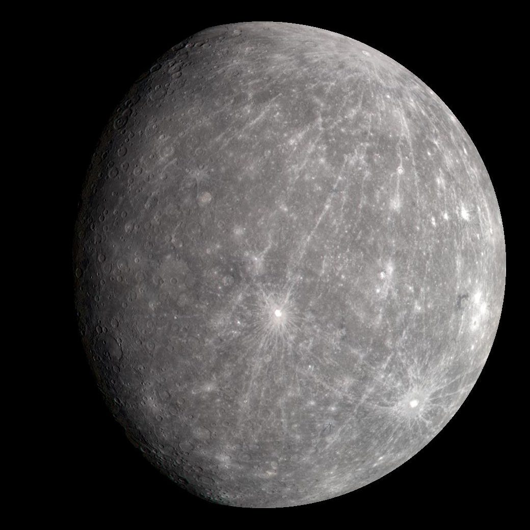 Mercury photographed by NASA’s MESSENGER spacecraft, showing the heavily cratered surface no backyard telescope can resolve