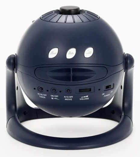 Sega Toys Homestar Matataki home planetarium in navy, with built-in speakers and twinkling-star projection