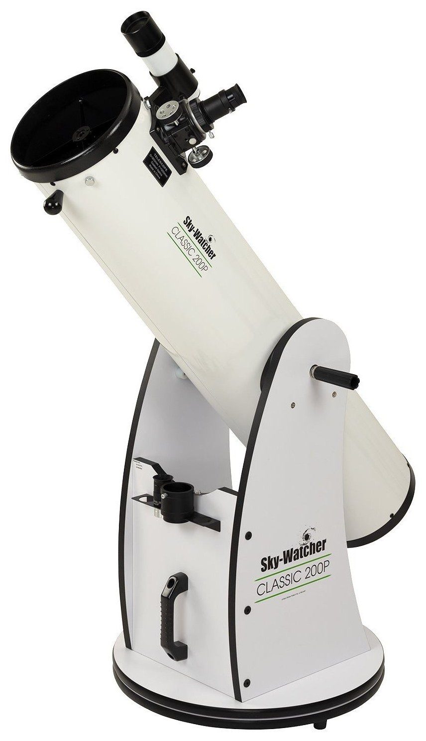 Sky-Watcher Classic 200P eight-inch Dobsonian telescope on its rocker base