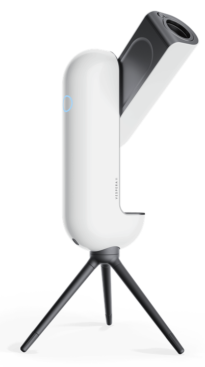 Vaonis Vespera II smart telescope on its tripod